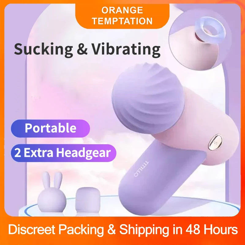 Lurevibe - 2 in 1 Sucking Av Wand Vibrator For Women - Lurevibe