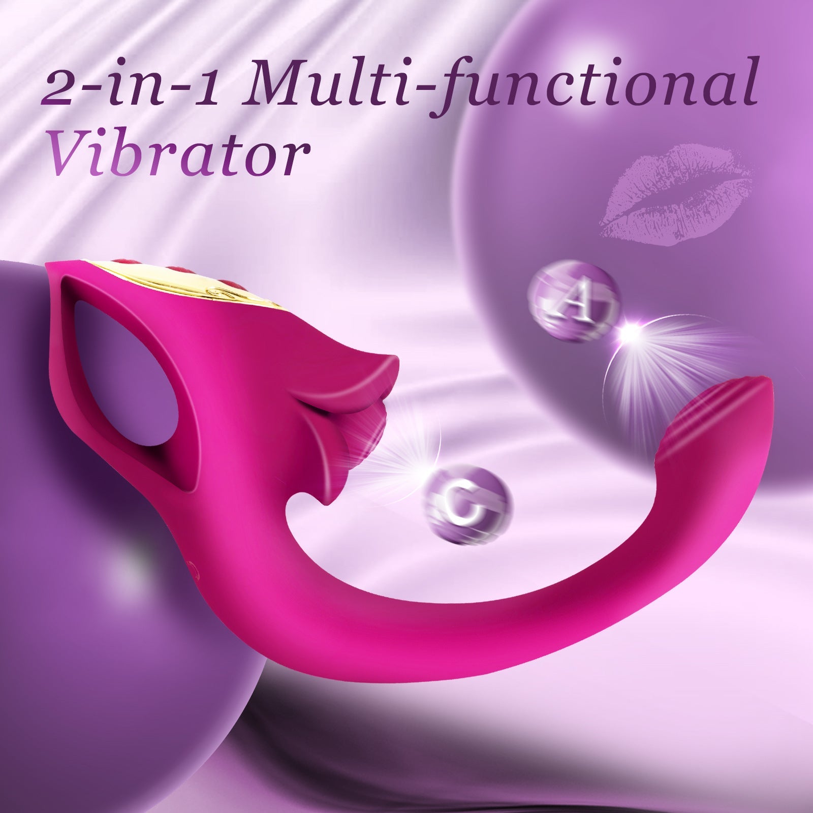 Lurevibe - 2IN1 Rose Muncher Tapping Vibrator - Lurevibe