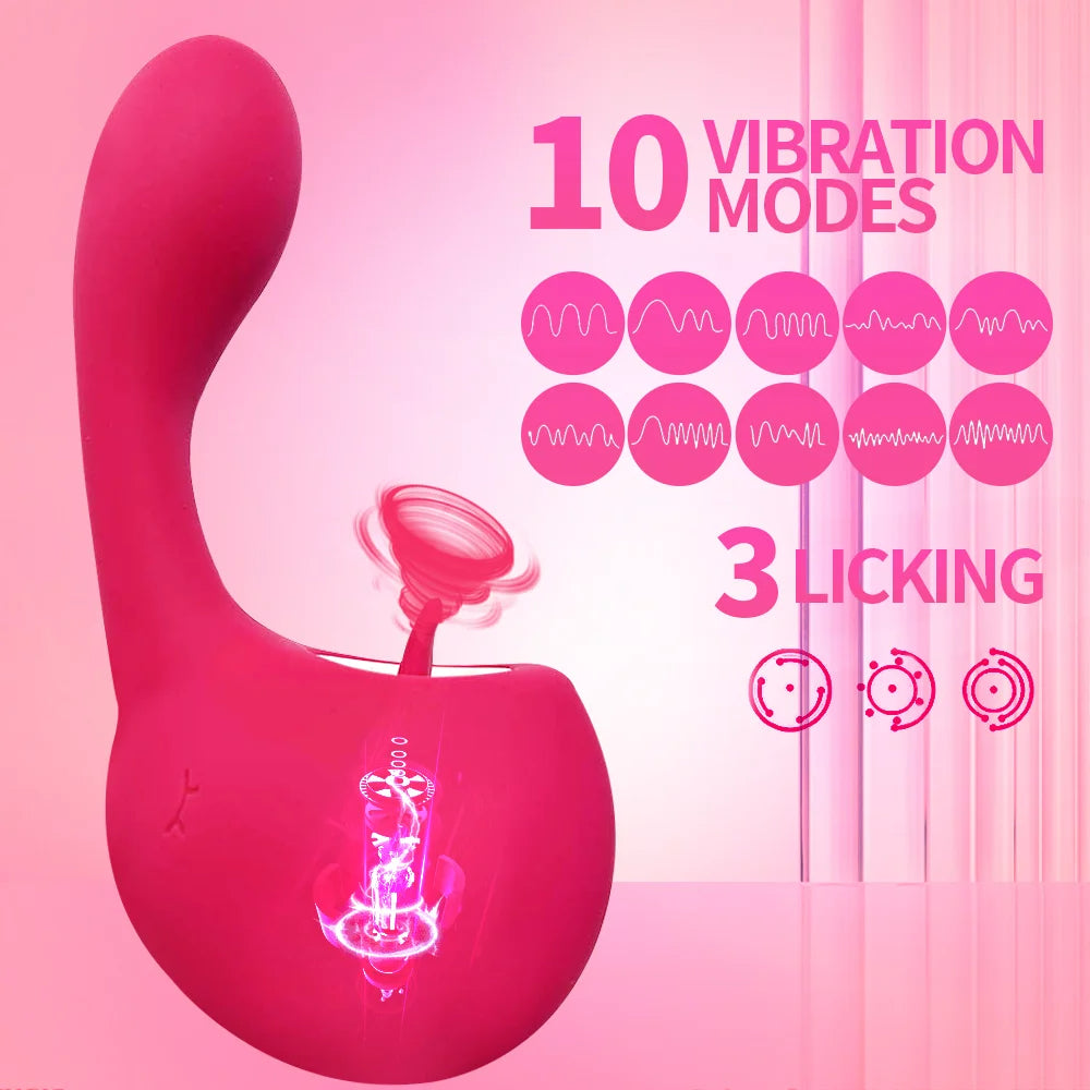 Lurevibe - Clitoral Licking G Spot Vibrator Clitoralis Stimulator for Women with 10 Licking Vibrating Modes - Lurevibe