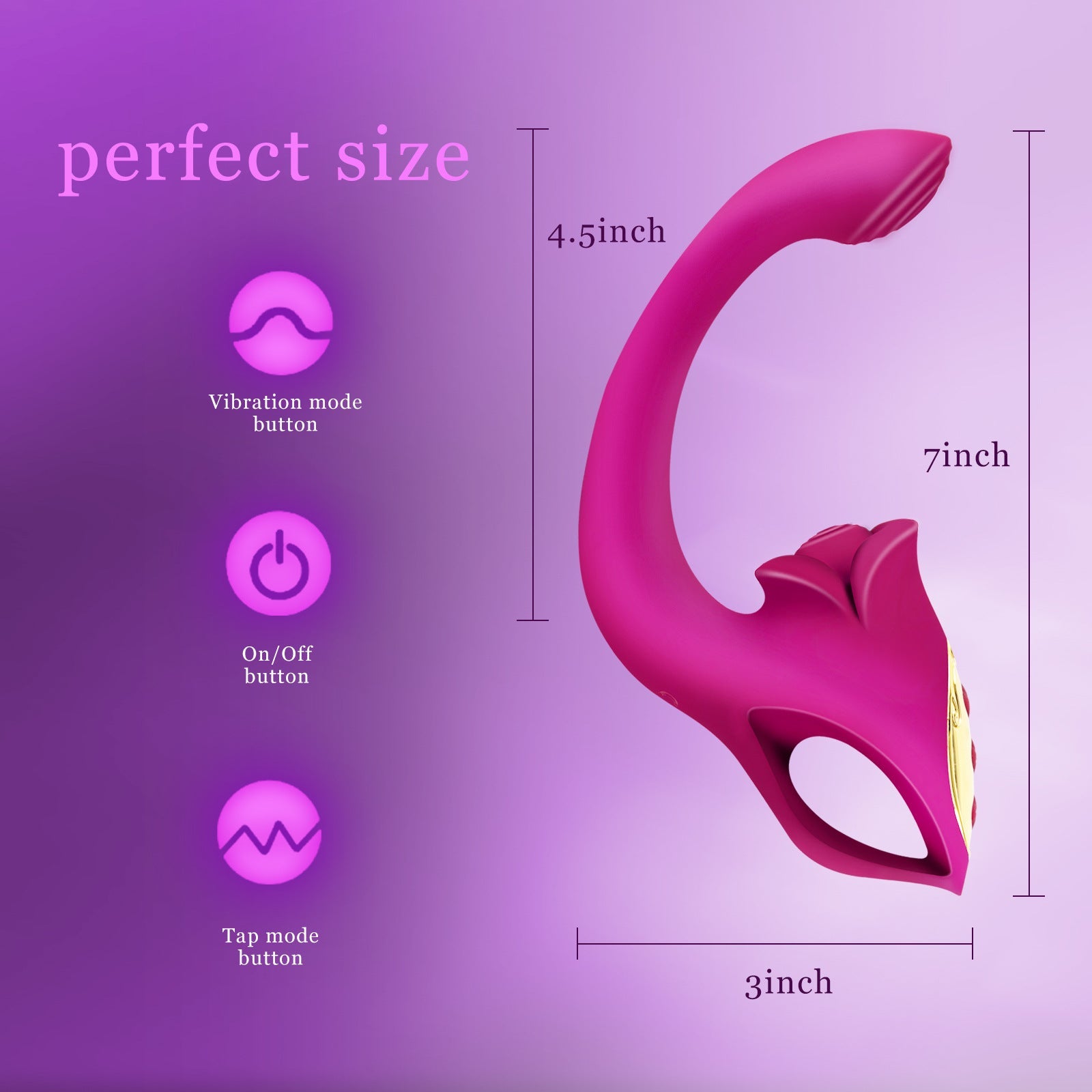 Lurevibe - 2IN1 Rose Muncher Tapping Vibrator - Lurevibe