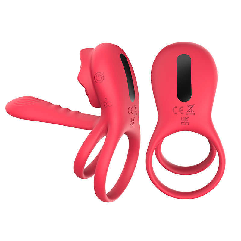 Lurevibe - Rose Cock Ring Vibrator Clit Stimulator Couple Toy Upgraded Version - Lurevibe