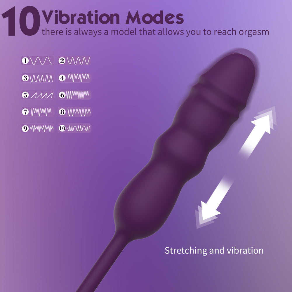 Lurevibe - 10 Frequency Sucking Telescopic Vibrator - Lurevibe