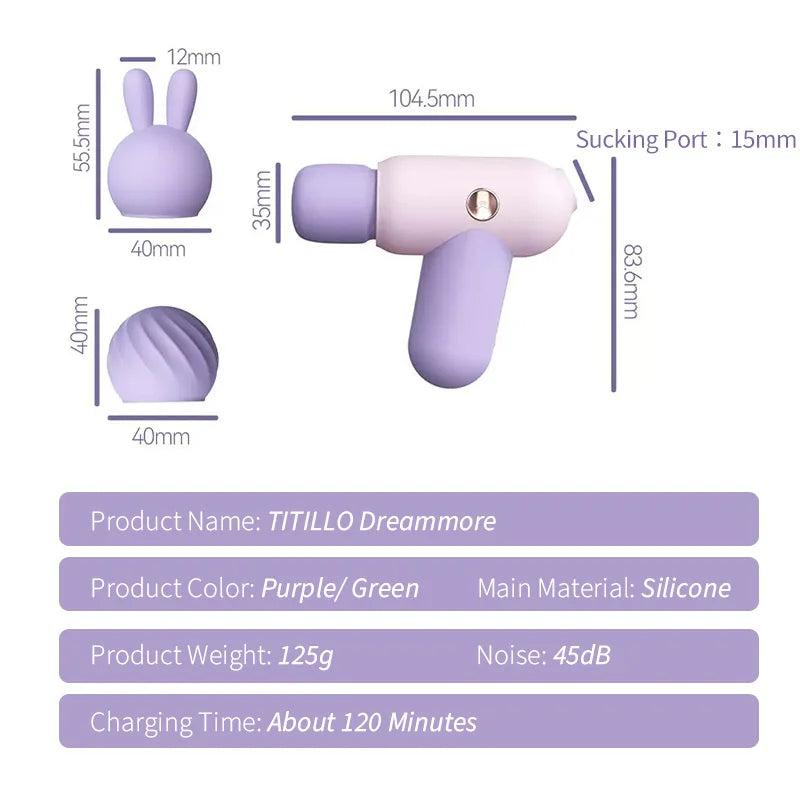 Lurevibe - 2 in 1 Sucking Av Wand Vibrator For Women - Lurevibe