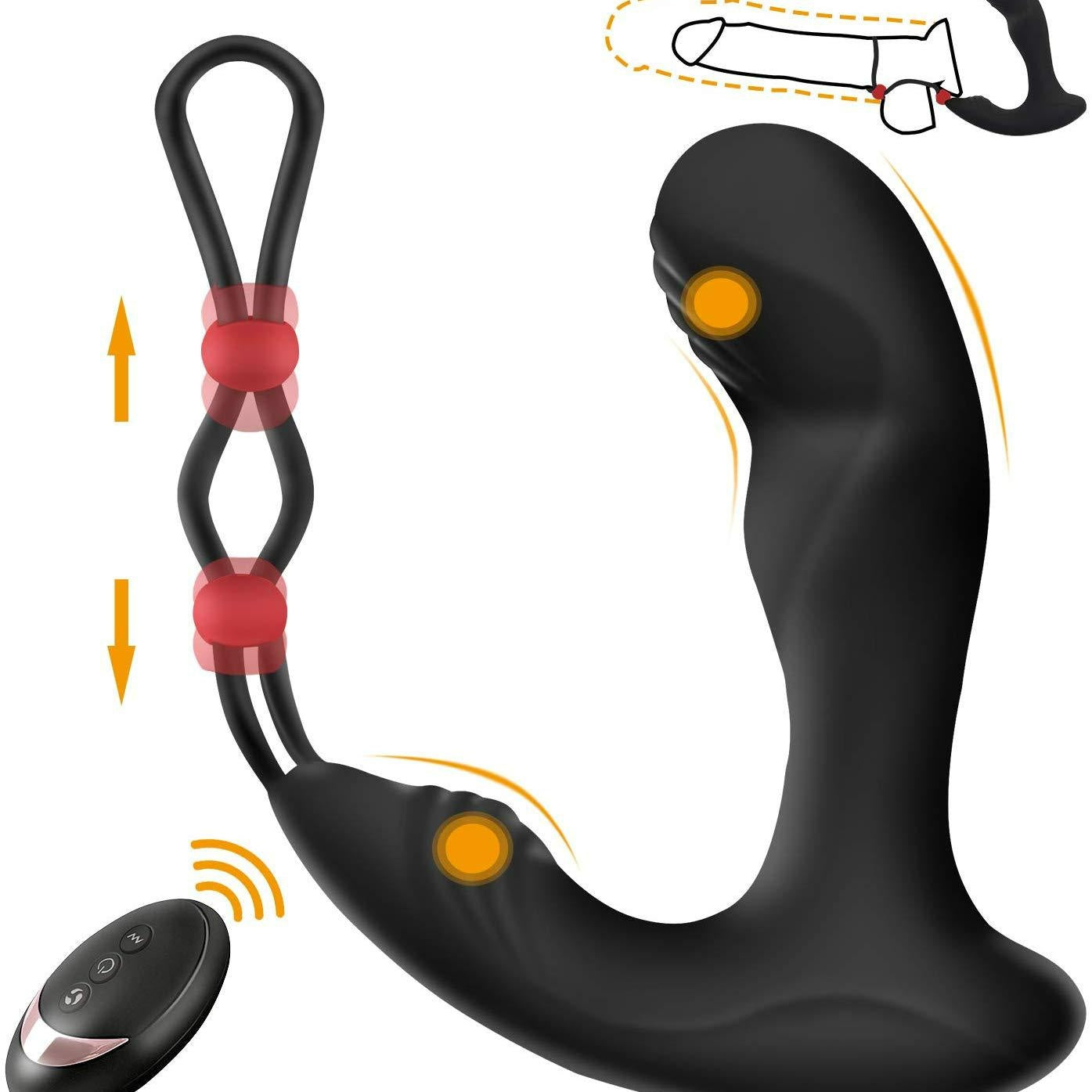 Lurevibe - Men's wireless remote control backyard bead pulling 9-frequency vibrating anal plug prostate toy - Lurevibe