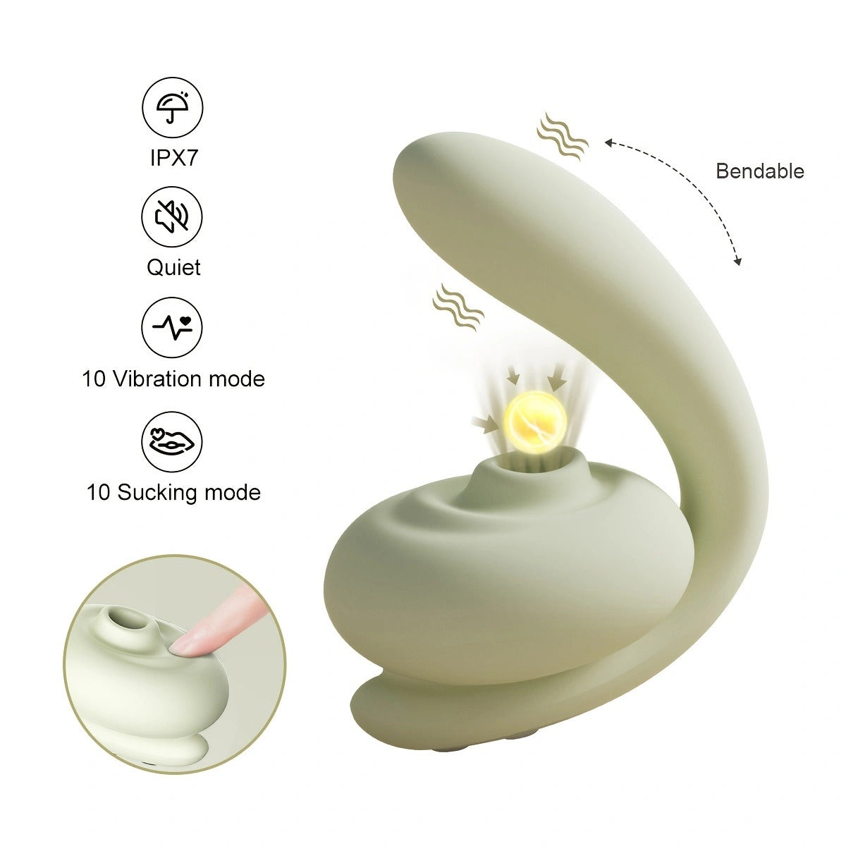 Lurevibe - 2-in-1 Clit Sucking Vibrator for Double Pleasure - Lurevibe