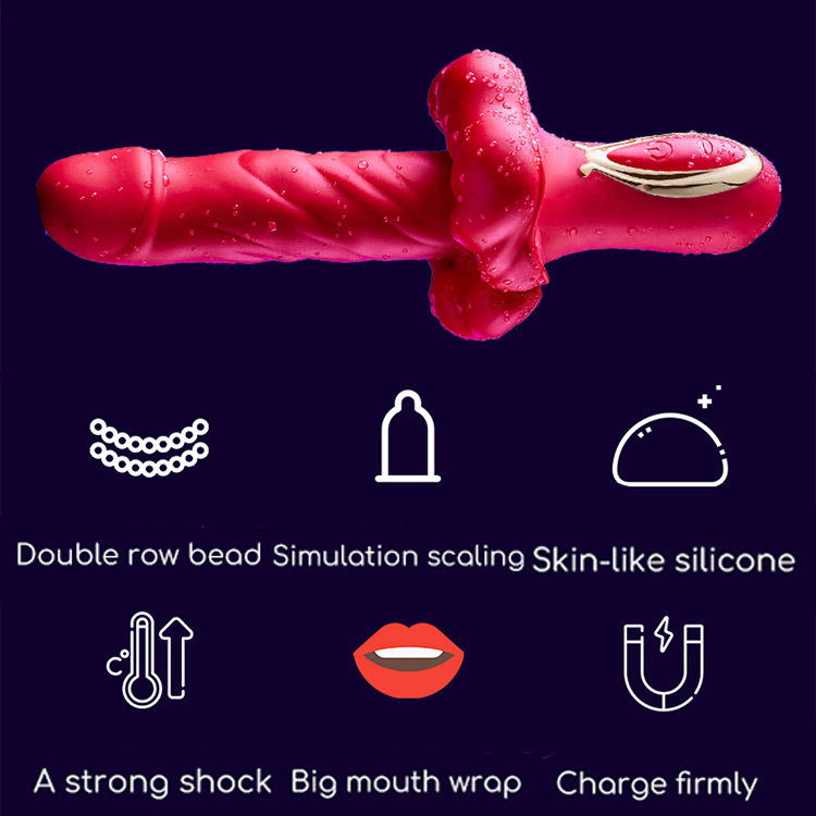 Lurevibe 360° Rotating Bead Telescopic Masturbation Vibrator - Lurevibe