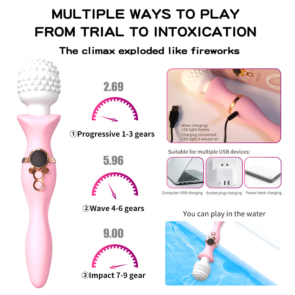 Lurevibe - Female Vibrating Massage Magic Wand Masturbation Vibrator - Lurevibe