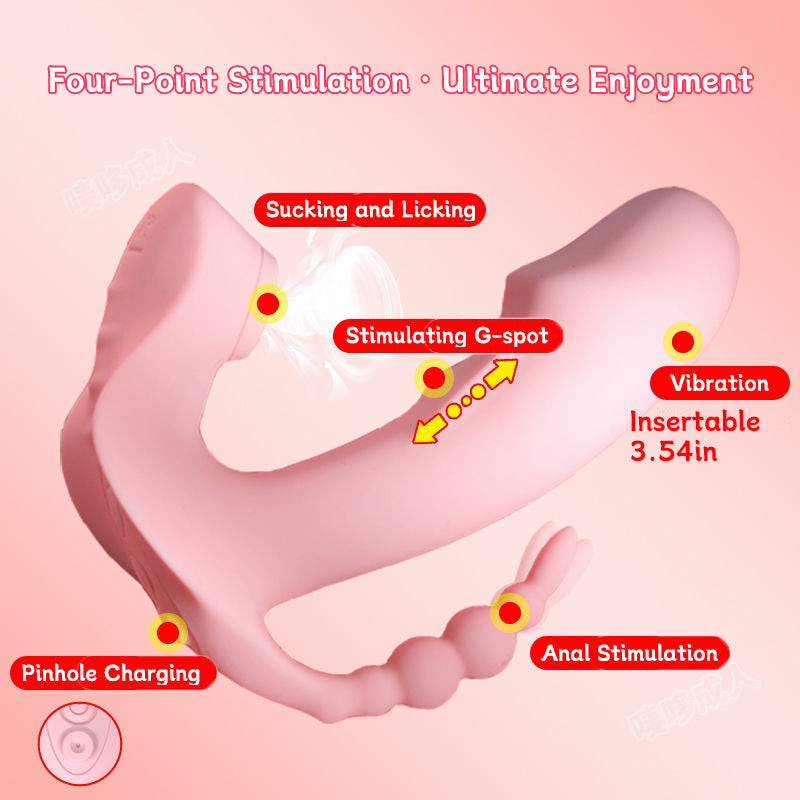 Lurevibe - G-Spot Stimulation Anal Play Clitoral Suction Wearable Female Masturbator - Lurevibe