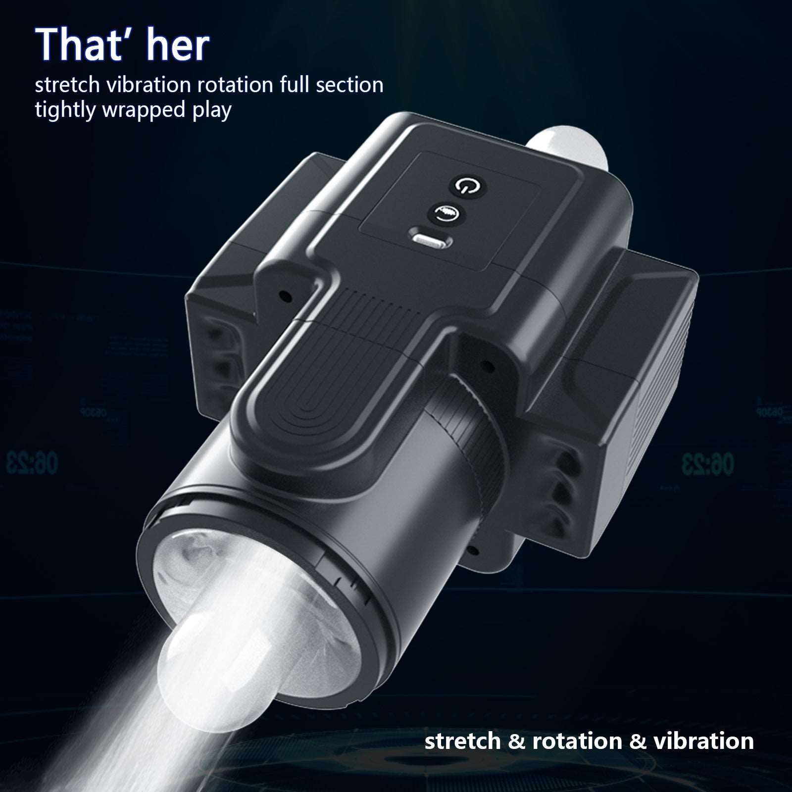 Lurevibe - Camera 7-Speed Rotating Vibrating Male Masturbator - Lurevibe