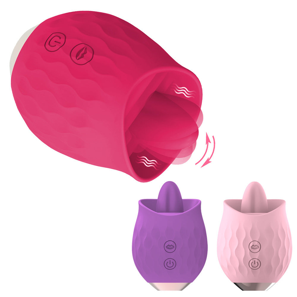 Lurevibe -Rose Toy Vibrator For Wome Clitoral Tongue Licking Vibrator - Lurevibe