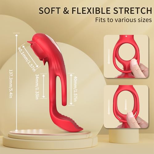 Lurevibe - Cock Ring with Rose Clitoral Stimulation - Lurevibe