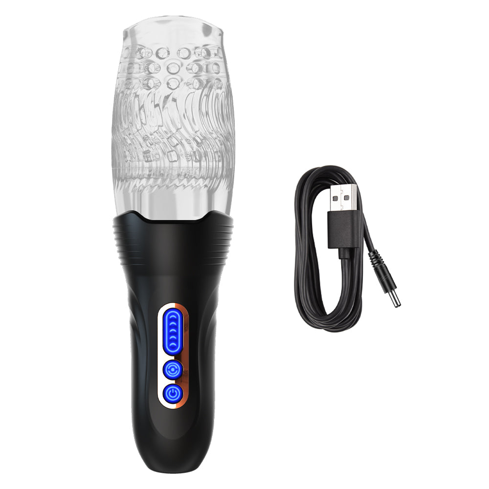 Lurevibe - 3.0 Version Male Rose Thrusting Rotating And Vibrating Oral Sex Masturbation Cup - Lurevibe