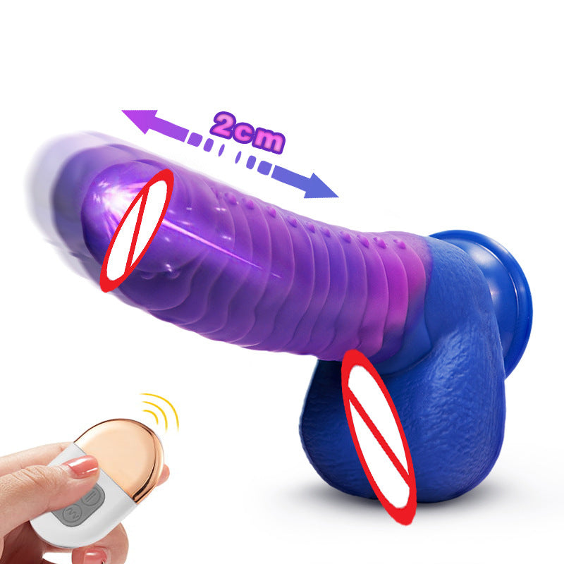 Lurevibe - Telescopic Dildo Silicone Realistic Big Fake Penis Dildo Vibrator - Lurevibe