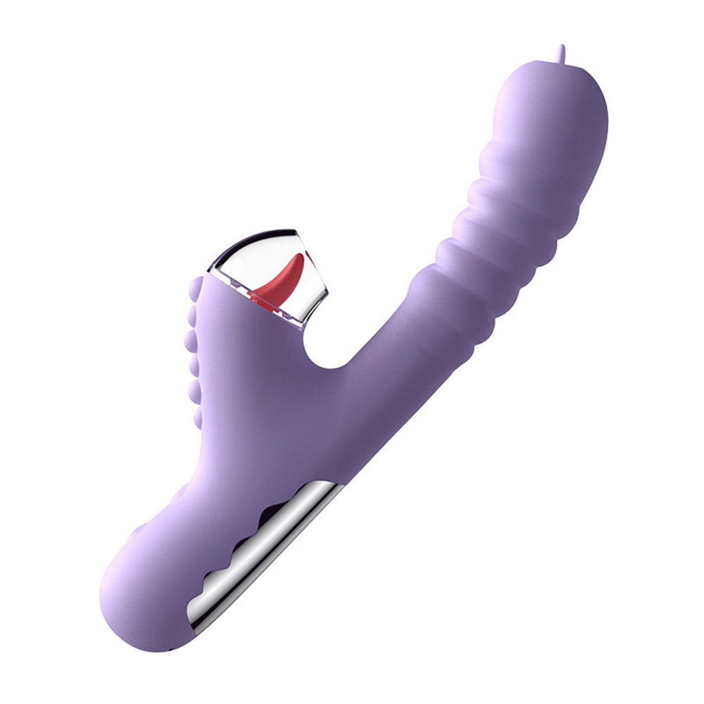 Lurevibe - Small Dinosaur Vibrator - Multi-frequency Telescopic Tongue Sucking Clit Stimulation Vibrator - Lurevibe