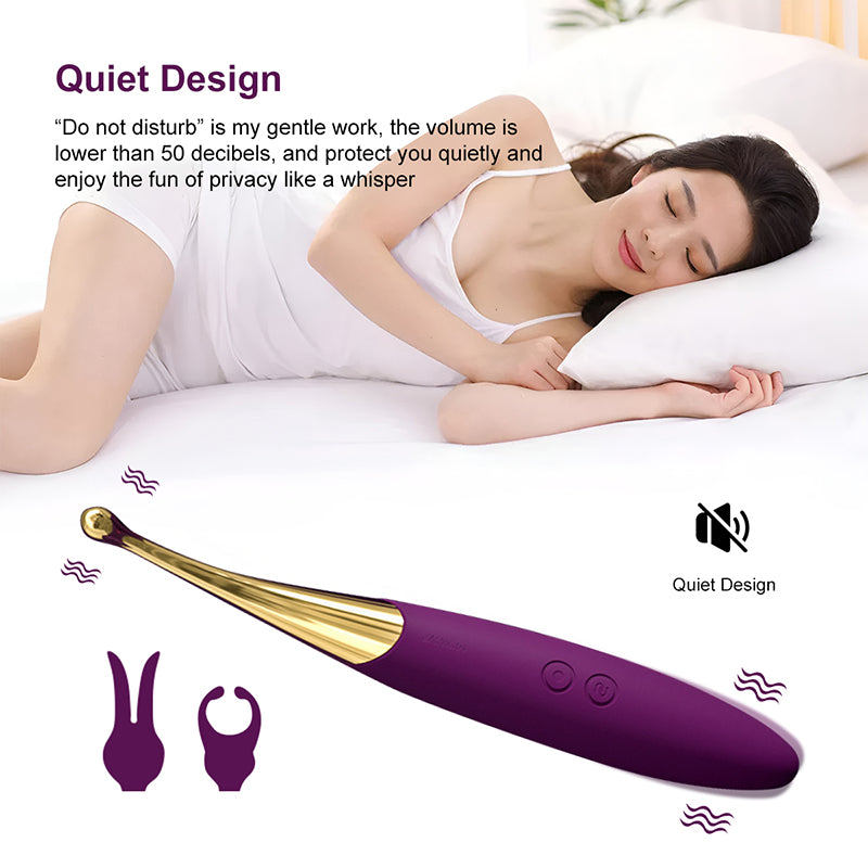 Lurevibe - 10-Speed Multifunctional Interchangeable Head Vibrating Wand - Lurevibe