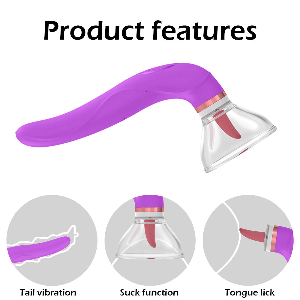 Lurevibe - Female Clitoral Sucking Tongue Vibrator - Lurevibe