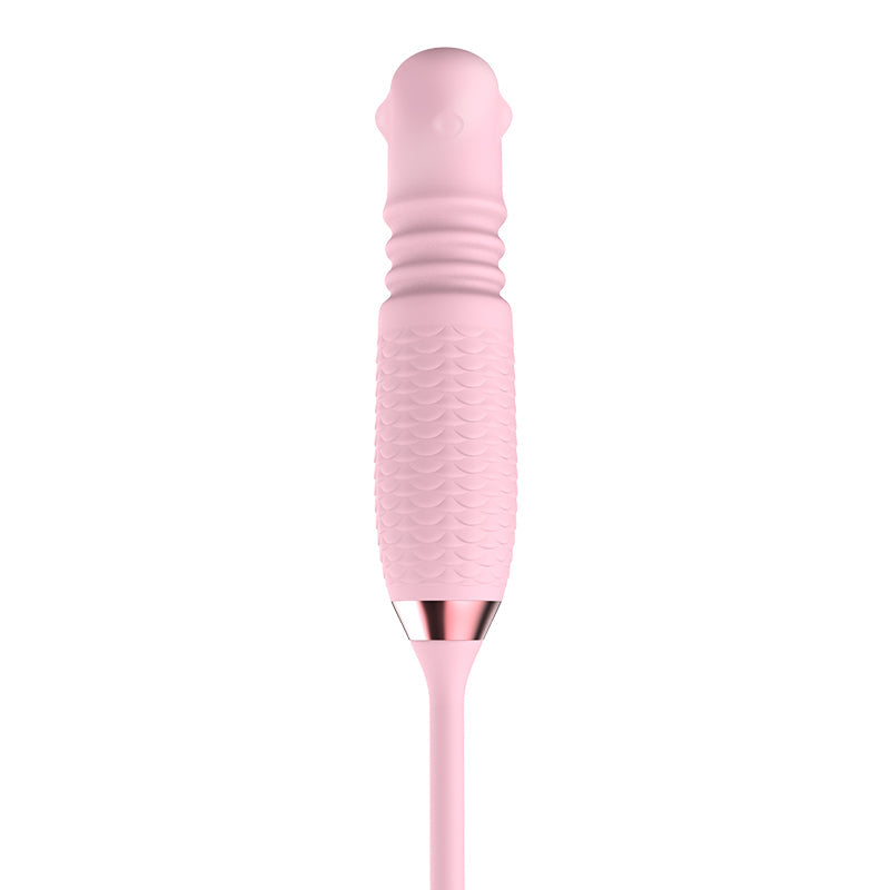 Lurevibe - 3-in-1 Blooming Sexy Pink Rose Toy Rotating Pearls Telescopic Tongue-licking Vibrator - Lurevibe