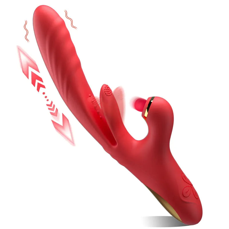 Lurevibe - 5 IN 1 Thrusting Vibrator with Licking, Warming & Clit Tapping - Lurevibe