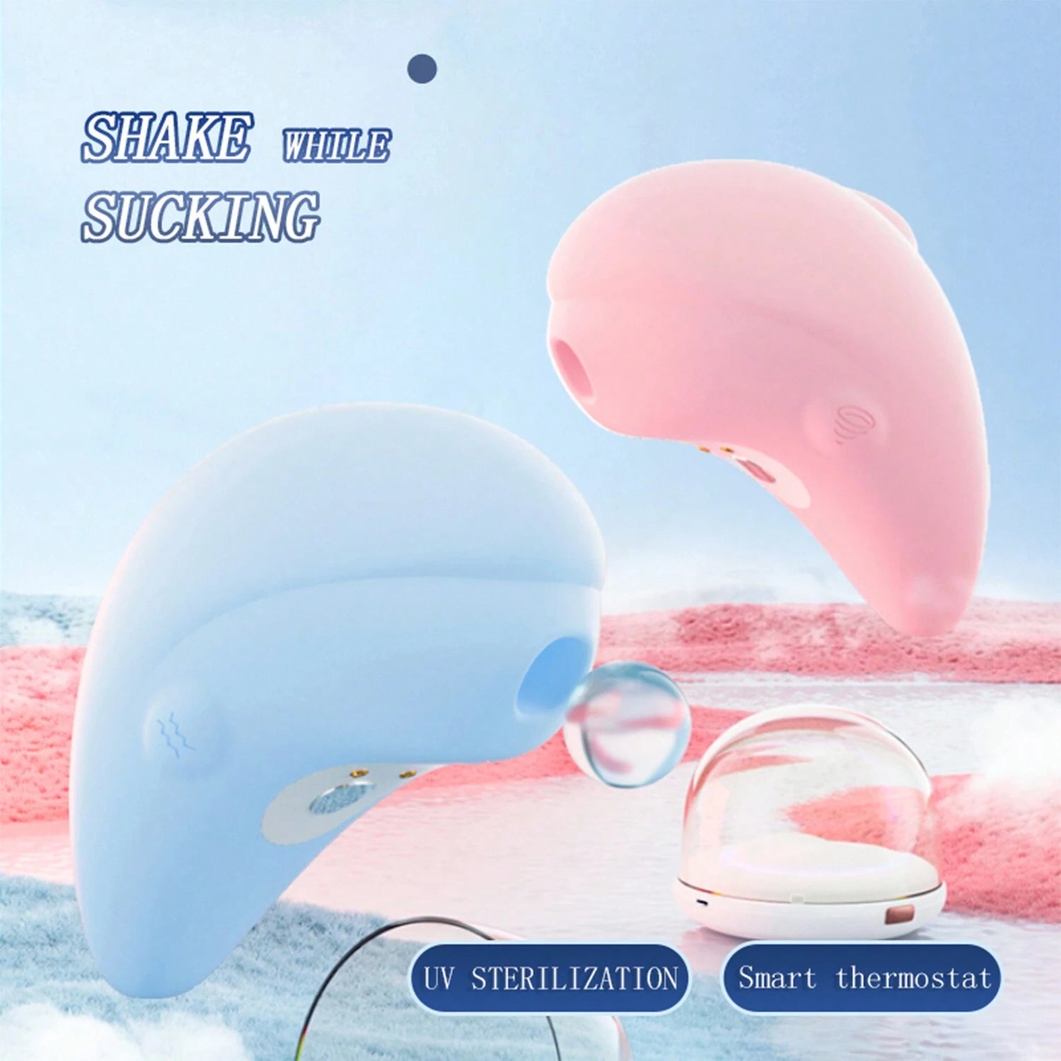 Lurevibe Dolphin Heating Sucking Vibrator With Sterilization Shell - Lurevibe