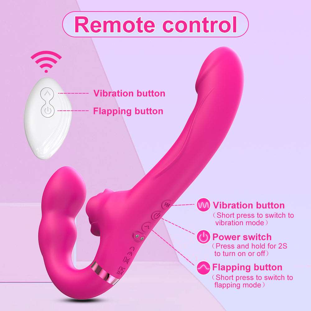 Lurevibe - 3-in-1 Rose Clit Stimulator Dual Motor Shock Panty Vibrator - Lurevibe