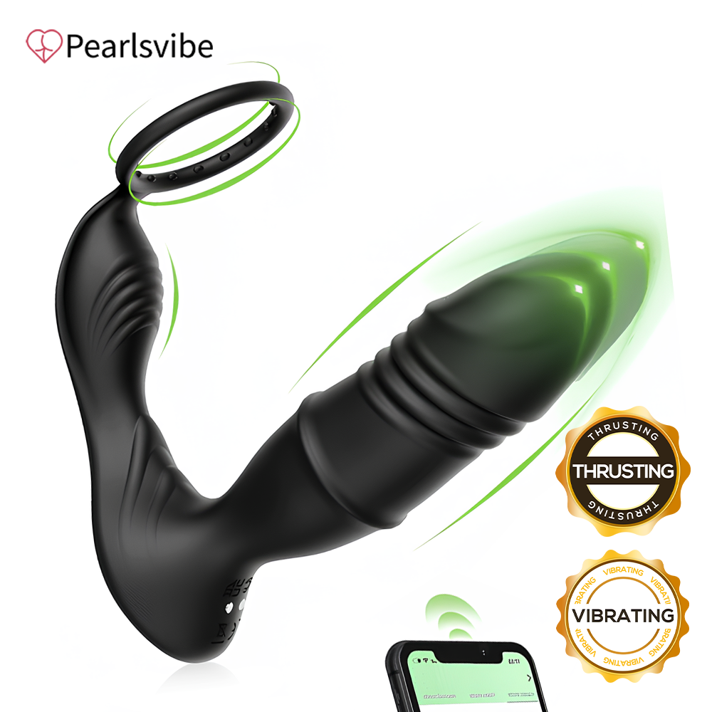 Lurevibe - Mason APP/Controller & 9-Telescopic /Vibration & Cock Rings Prostate Massager - Lurevibe