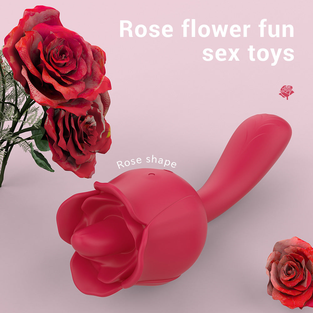 Lurevibe - Rose Vibrator With Handle - Lurevibe