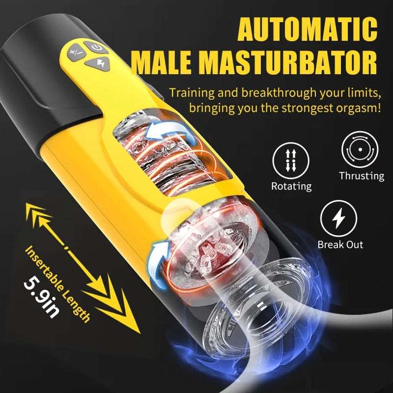 Lurevibe - Airplane Cup Masturbator 7 Thrusting Modes 7 Rotation - Lurevibe