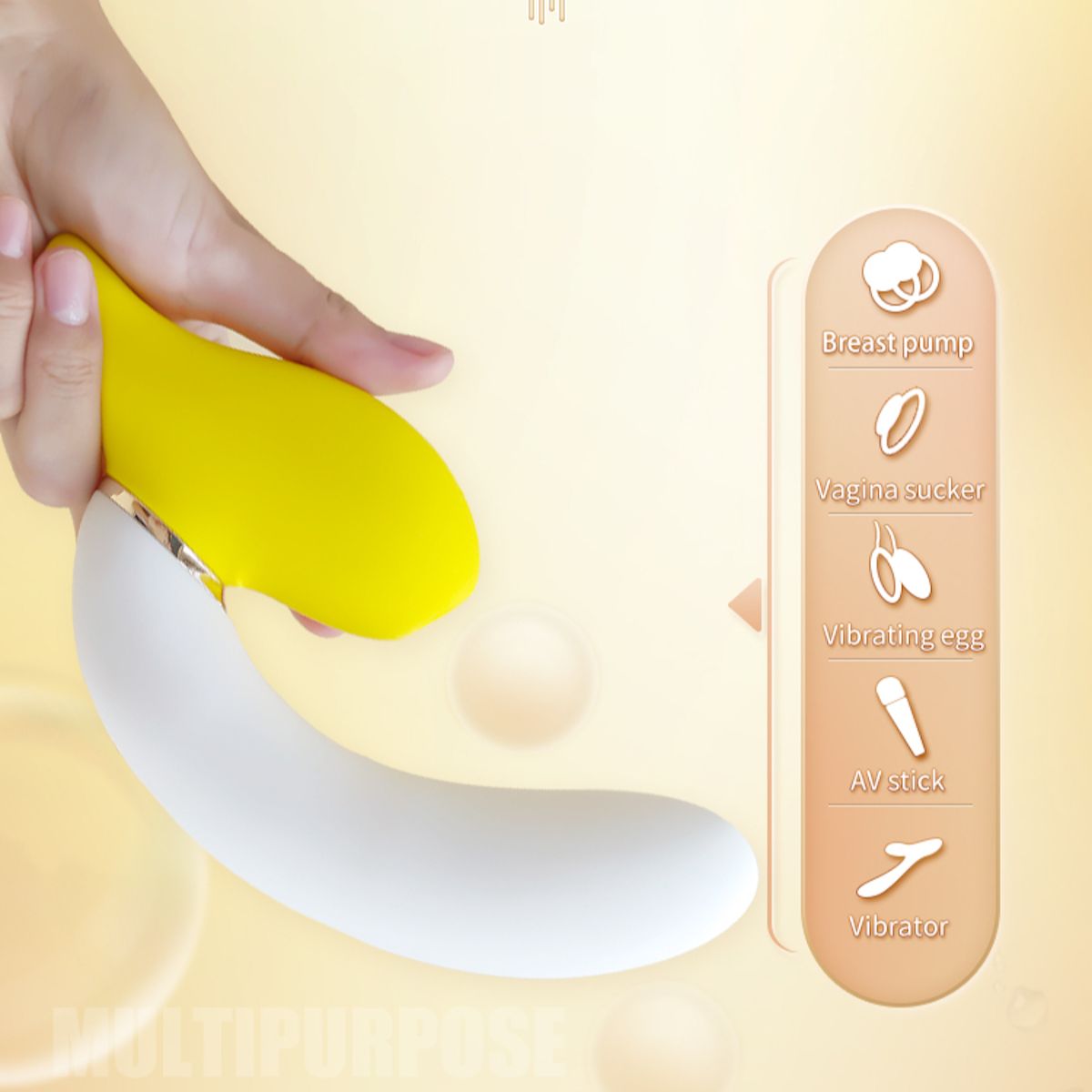 Lurevibe - Rotating Banana Vibrator Sucking Double Vibration Masturbation Sex Toy - Lurevibe