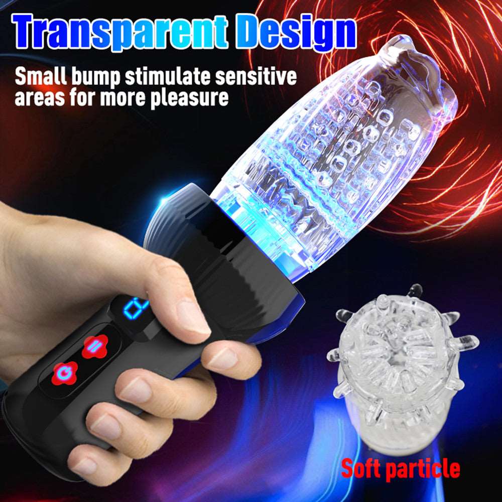 Lurevibe - 4.0 Version Torch 9 *9 Thrusting Rotating Penis Stroker Male Rose Toy