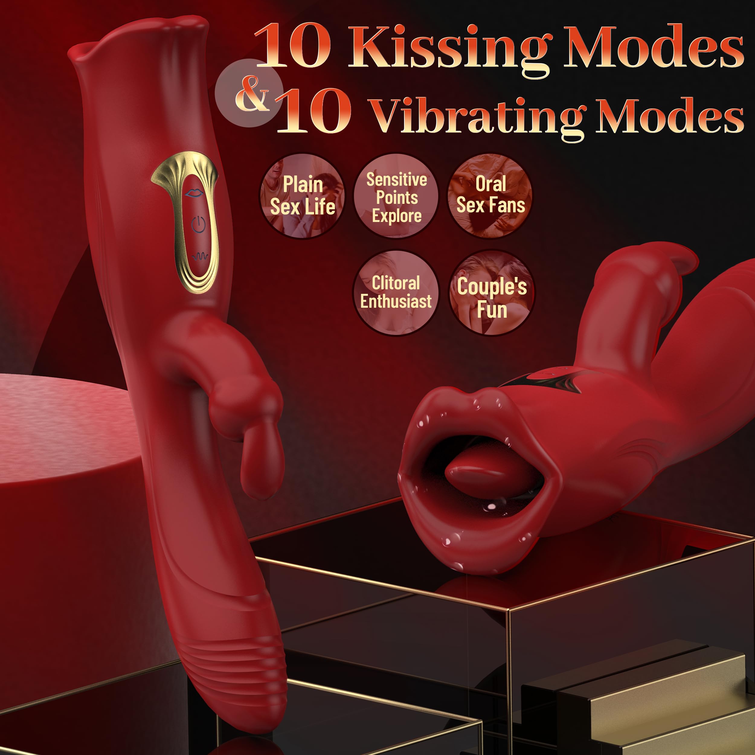 Lurevibe - Rose Muncher Clit Licker, Juguetes Sexuales para Mujer Vibrador Sexual Rose Virbrator for Women - Lurevibe