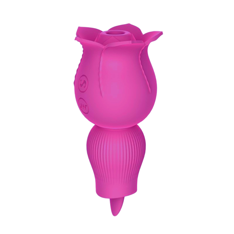 Lurevibe - Rose Sucking and Tongue Vibrator 2 in 1 Rose Toy - Lurevibe