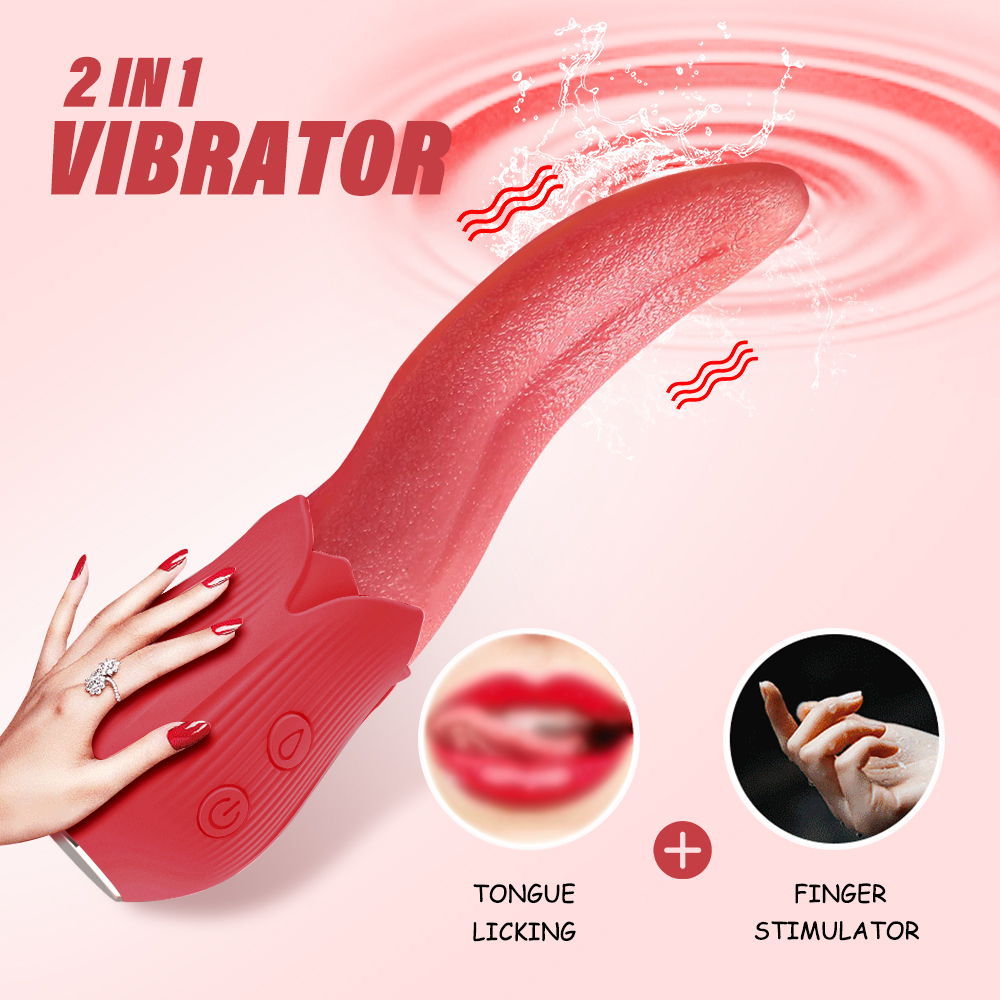 Lurevibe - Upgraded Rose - 20 Frequency Tongue Licking Vibrator - Lurevibe