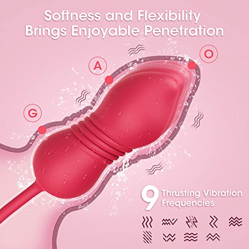 Lurevibe - Rose Toy Vibrator Female Telescopic Egg Jumping  Tongue Licker Sex Toys - Lurevibe