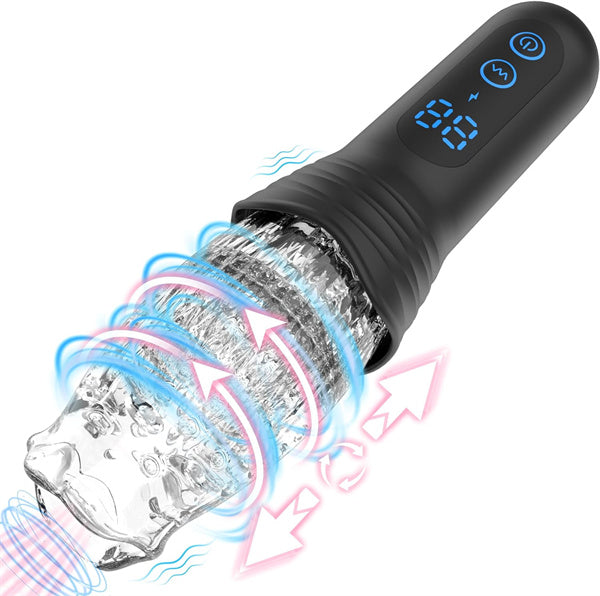 Lurevibe - Gawk Gawk 4000 Masturbator Masturbating Electric Sex Toy for Men with 9 Vibration and Telescopic Modes - Lurevibe