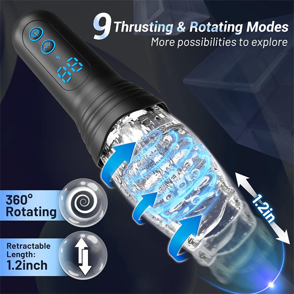 Lurevibe - Gawk Gawk 4000 Masturbator Masturbating Electric Sex Toy for Men with 9 Vibration and Telescopic Modes - Lurevibe