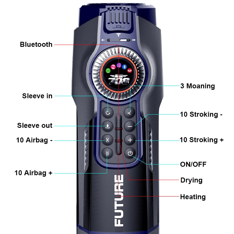 Lurevibe - 10-Frequency Expansion Heating Male Aircraft Cup - Lurevibe