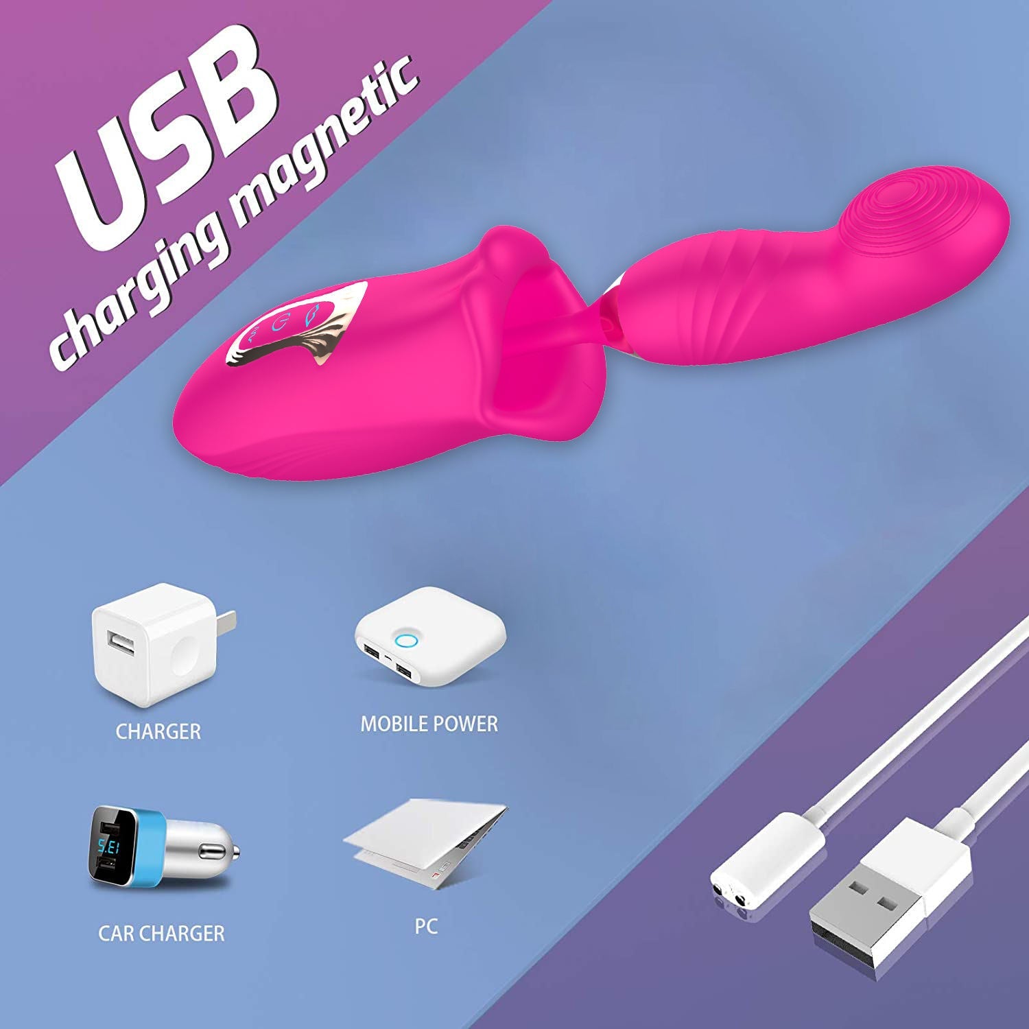 Lurevibe - Rose Muncher Bite Vibrator G Spot Clitoris Stimulator Vagina Sucking Masturbator - Lurevibe