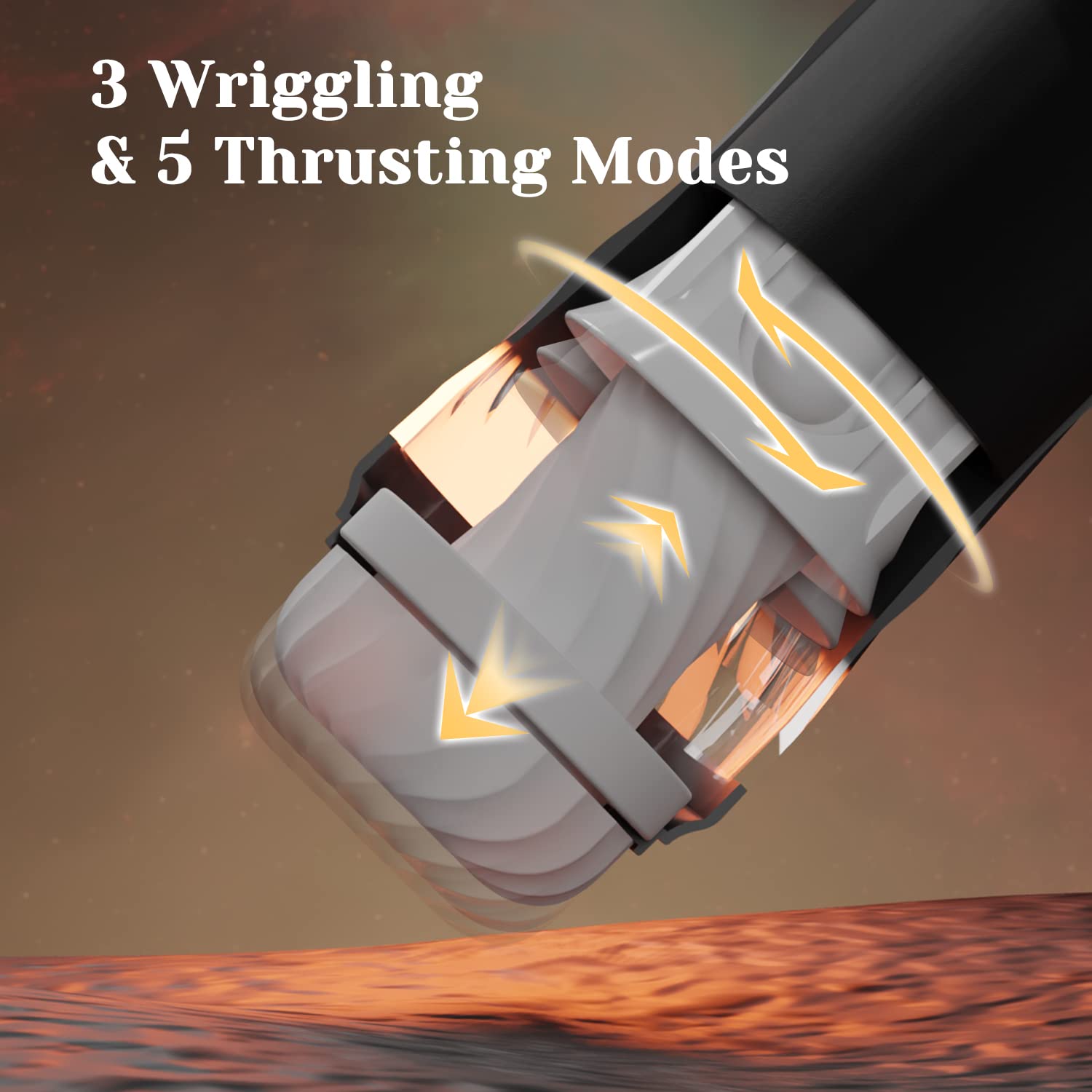 Lurevibe - Rocket 3d Realistic Textured Electric Stroker With 5 Thrusting Rotating Modes - Lurevibe