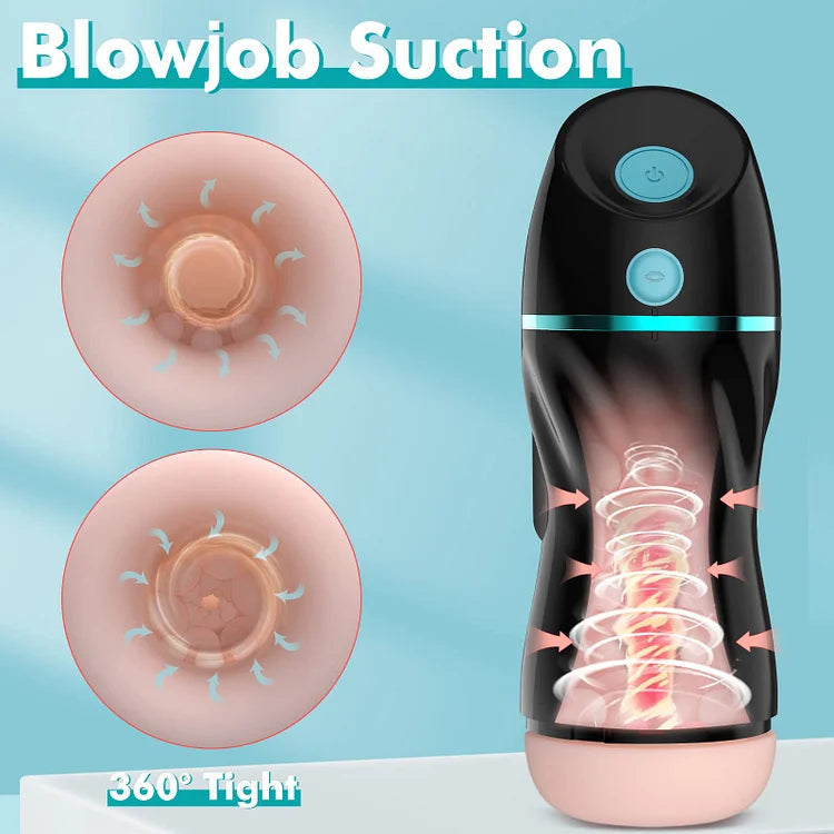 Lurevibe Automatic Sucking Male Masturbators Upgraded 7 Vibration & Suction - Lurevibe