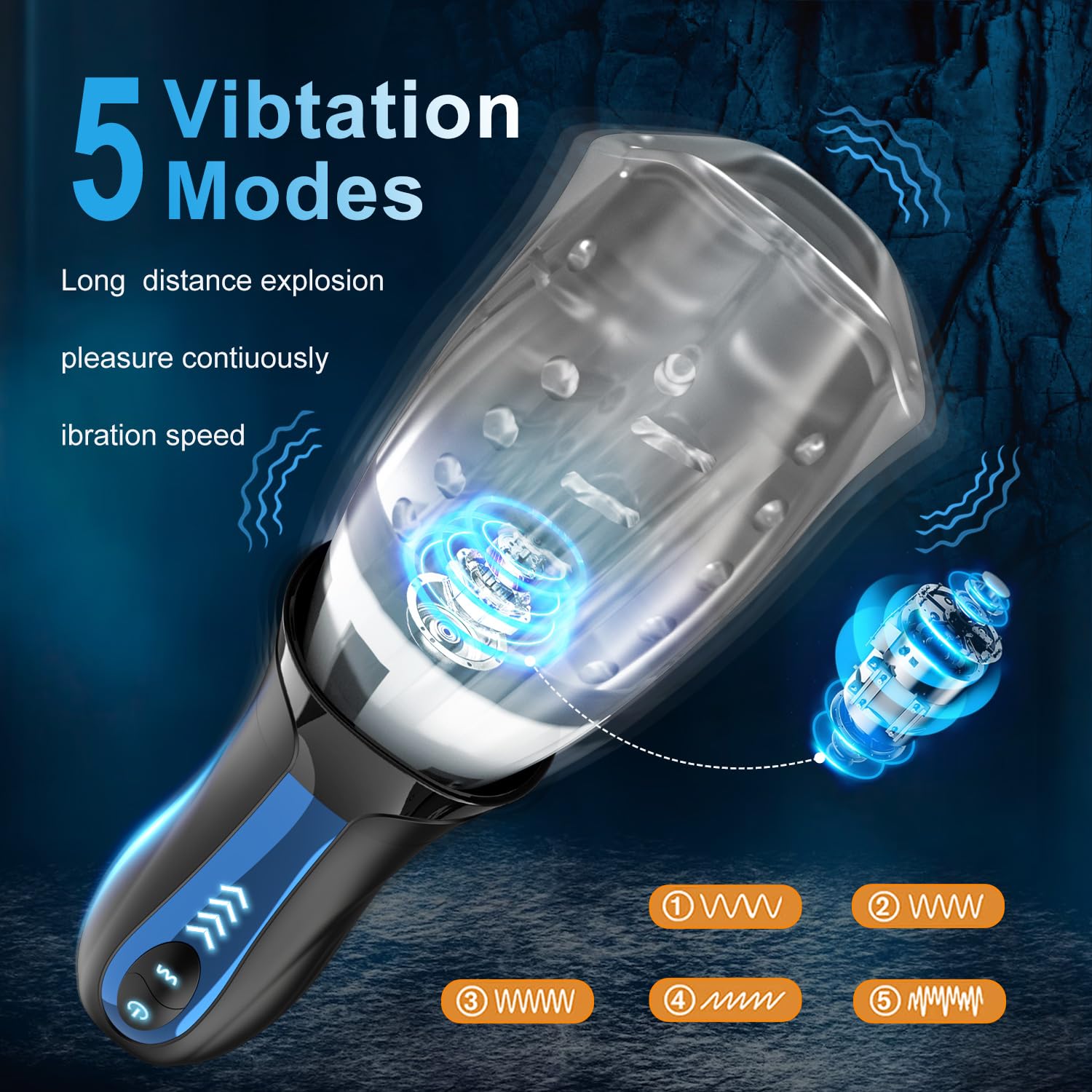 Lurevibe - Gawk Gawk 6000 Pro With 5 Vibrating & 5 Rotating Modes - Lurevibe