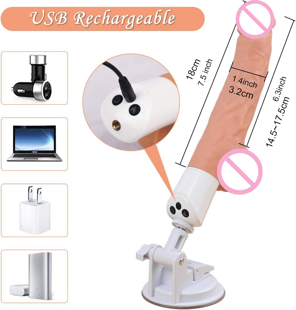 Lurevibe - Scimitar  Automatic Telescopic Vibration Gun Simulation Mastic  Female Masturbation - Lurevibe