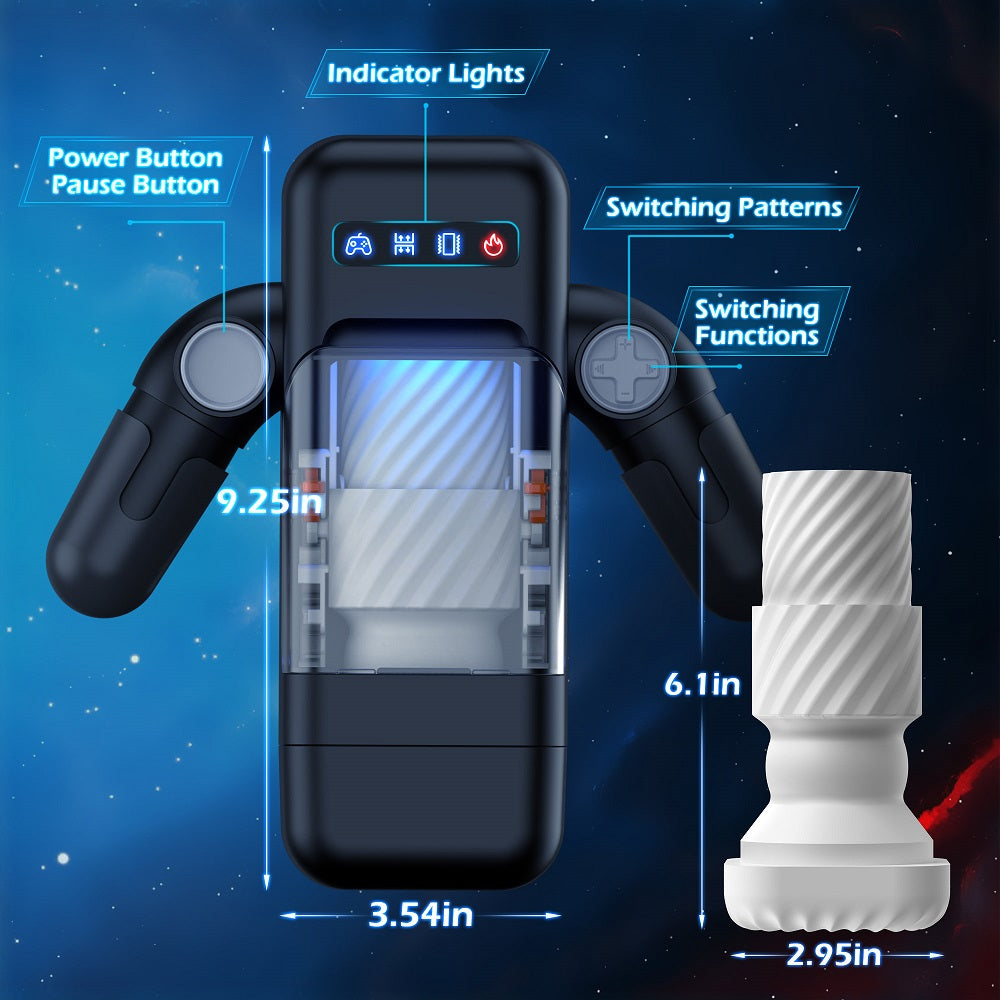 Lurevibe - Game cup - Thrust Vibration Masturbator With Heating Function - Lurevibe