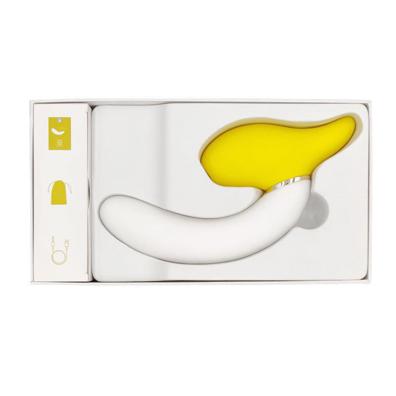 Lurevibe - Rotating Banana Vibrator Sucking Double Vibration Masturbation Sex Toy - Lurevibe