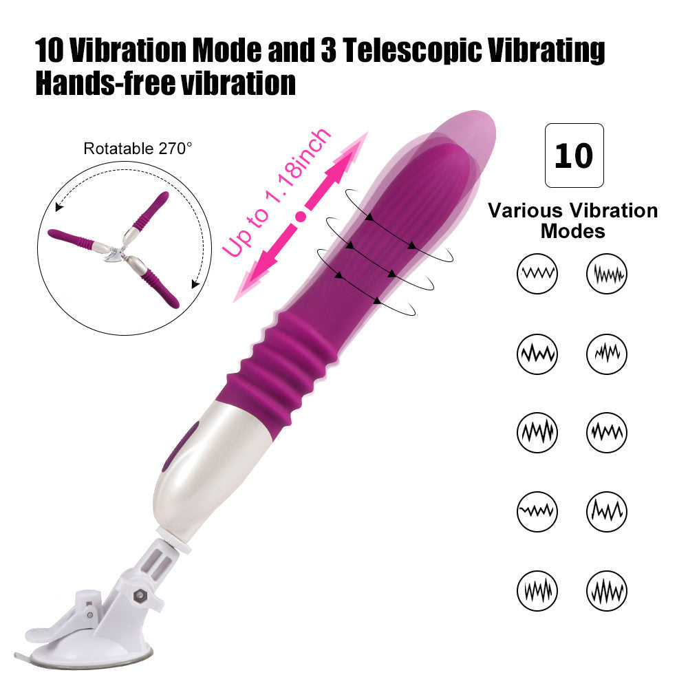 Lurevibe -Telescopic Thrusting 10 Frequency Sex Machine for Female - Lurevibe