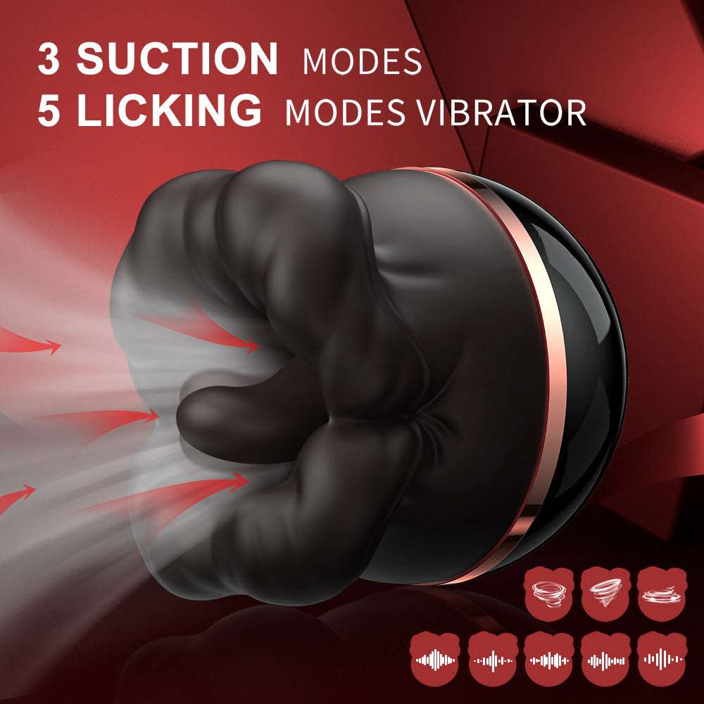 Lurevibe - Big-Mouth Tongue Sucking Female Masturbator Massager Rechargeable Vibrator - Lurevibe