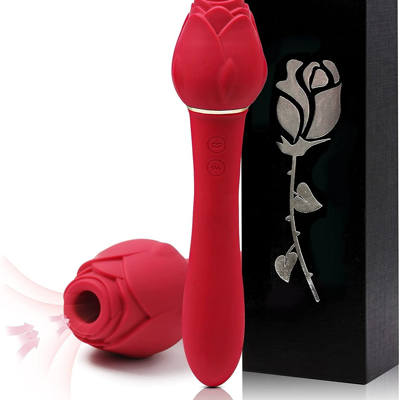 Lurevibe - Rose Sucking G Spot Vibrator Clit Sucker Nipple Dildo Rabbit - Lurevibe