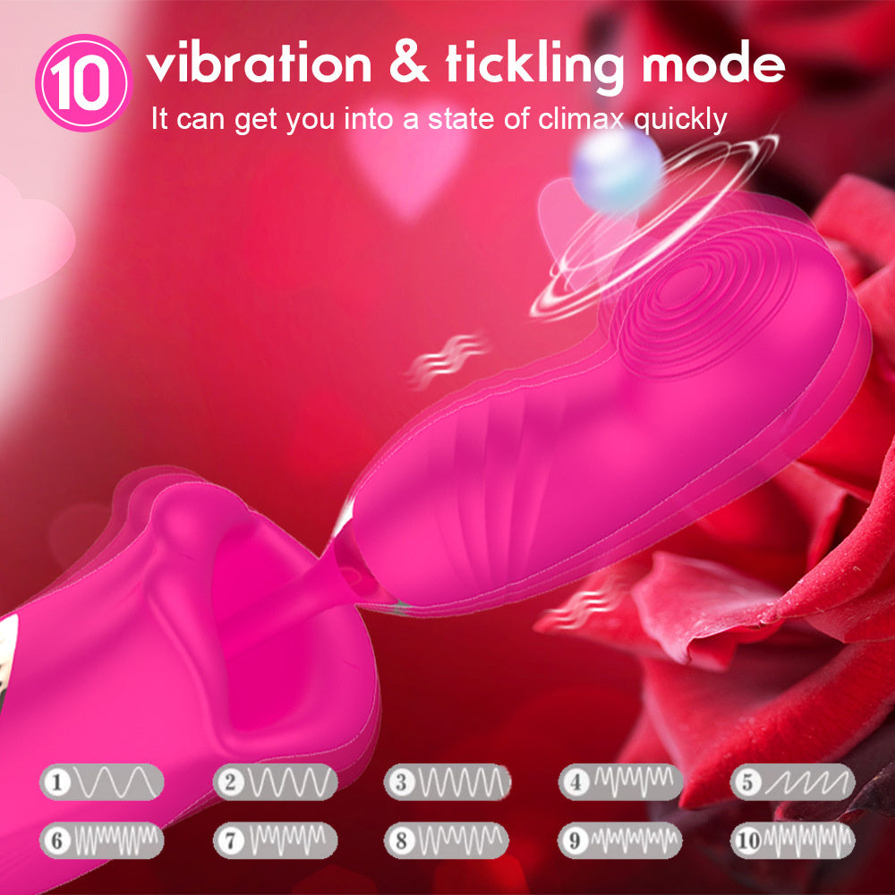 Lurevibe - Rose Muncher Bite Vibrator G Spot Clitoris Stimulator Vagina Sucking Masturbator - Lurevibe