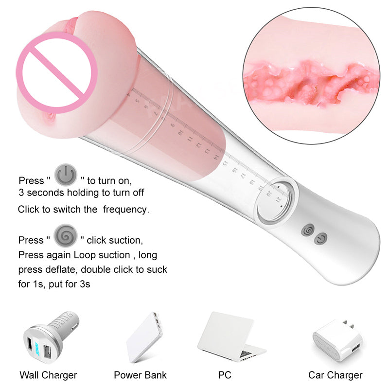 Lurevibe - Male Masturbation Cup Penis Extender Vacuum Pump - Lurevibe