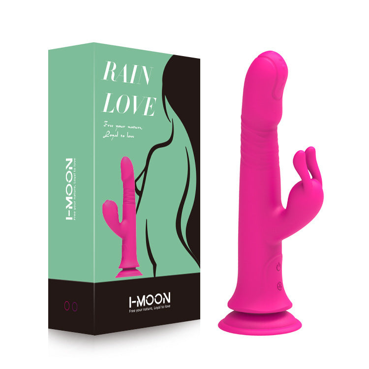 Lurevibe - Rain Love Thrusting Strong Shock Rabbit Vibrator With Suction Cup - Lurevibe