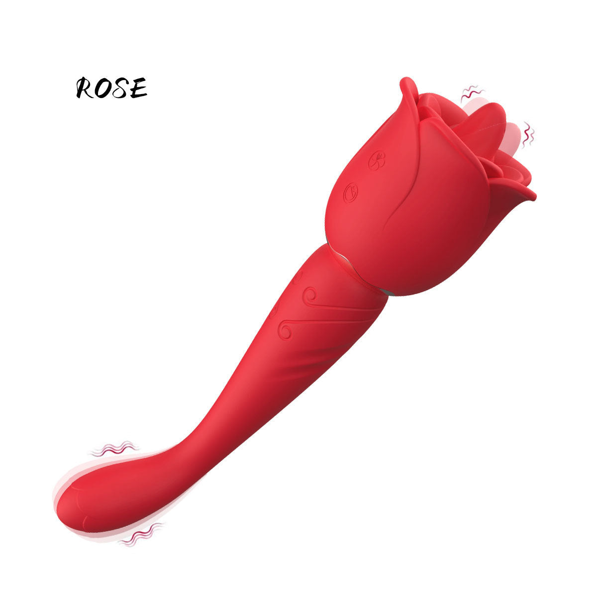 Lurevibe - Rose Honey Tongue Licking Vibration G Point Massage Stick Nipple Masturbation Device - Lurevibe